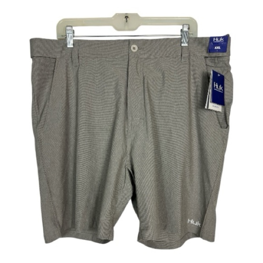 Huk Sz XXL Beacon Shorts Gray Performance Fabric Fishing Outdoors NWT